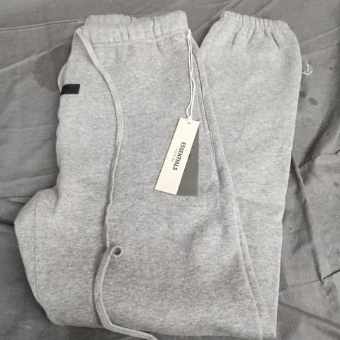 ESSENTIALS GREY SWEATPANTS β SIZE S UK SMALL