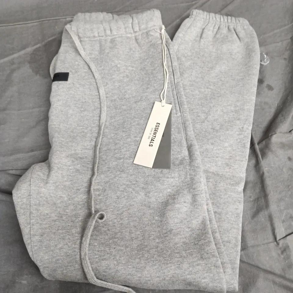 ESSENTIALS GREY SWEATPANTS – SIZE S UK SMALL
