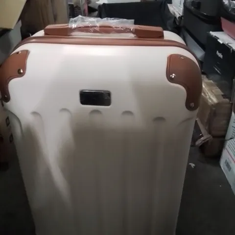 LUGG TRAVEL CABIN BAG CREAM&BROWN 