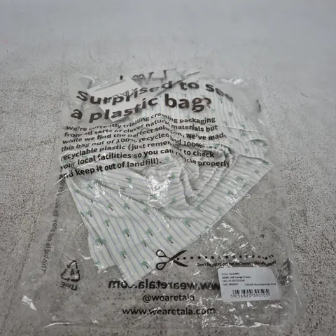 TALA WOMEN'S SOFT LOUNGE PJ SHORTS β BLUE STRIPE PALM PRINT, SIZE MEDIUM