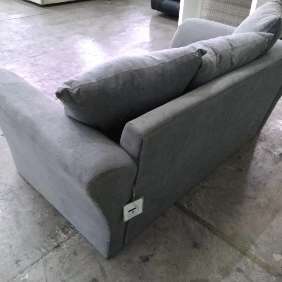 QUALITY DESIGNER 2 SEATER SOFA - GREY FABRIC 