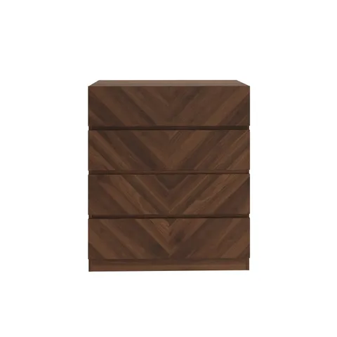 BOXED CATANIA 4 DRAWER CHEST - ROYAL WALNUT ( 2 BOXES)