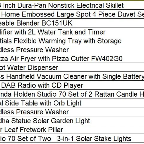 PALLET OF APPROXIMATELY 24 ASSORTED PRODUCTS TO INCLUDE;