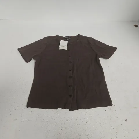 NOBODYS CHILD ERIN POINTELLE SHORT SLEEVE CARDIGAN - UK S