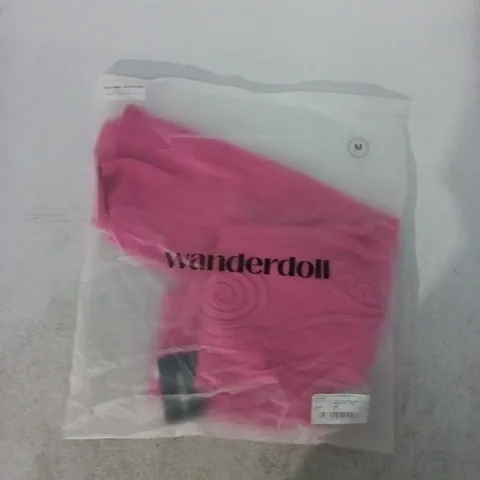 BAGGED WANDERDOLL ELIZA KNITTED MAXI SKIRT WITH SWIRL DETAIL IN PINK SIZE MEDIUM