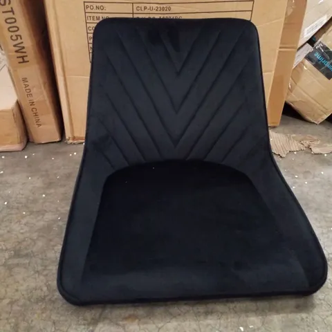 BOXED SET OF 2 BLUE VELVET DINING CHAIRS