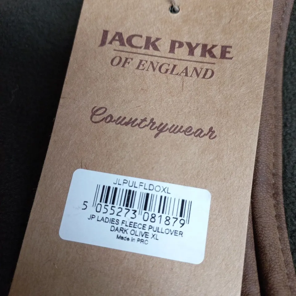 JACK PYKE OF ENGLAND COUNTRYWEAR LADIES FLEECE PULLOVER – DARK OLIVE – XL