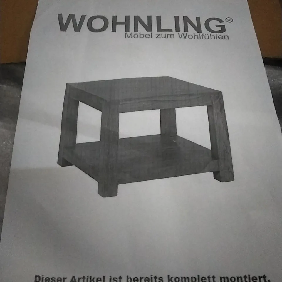 BOXED WOODEN SIDE TABLE / SMALL COFFEE TABLE 