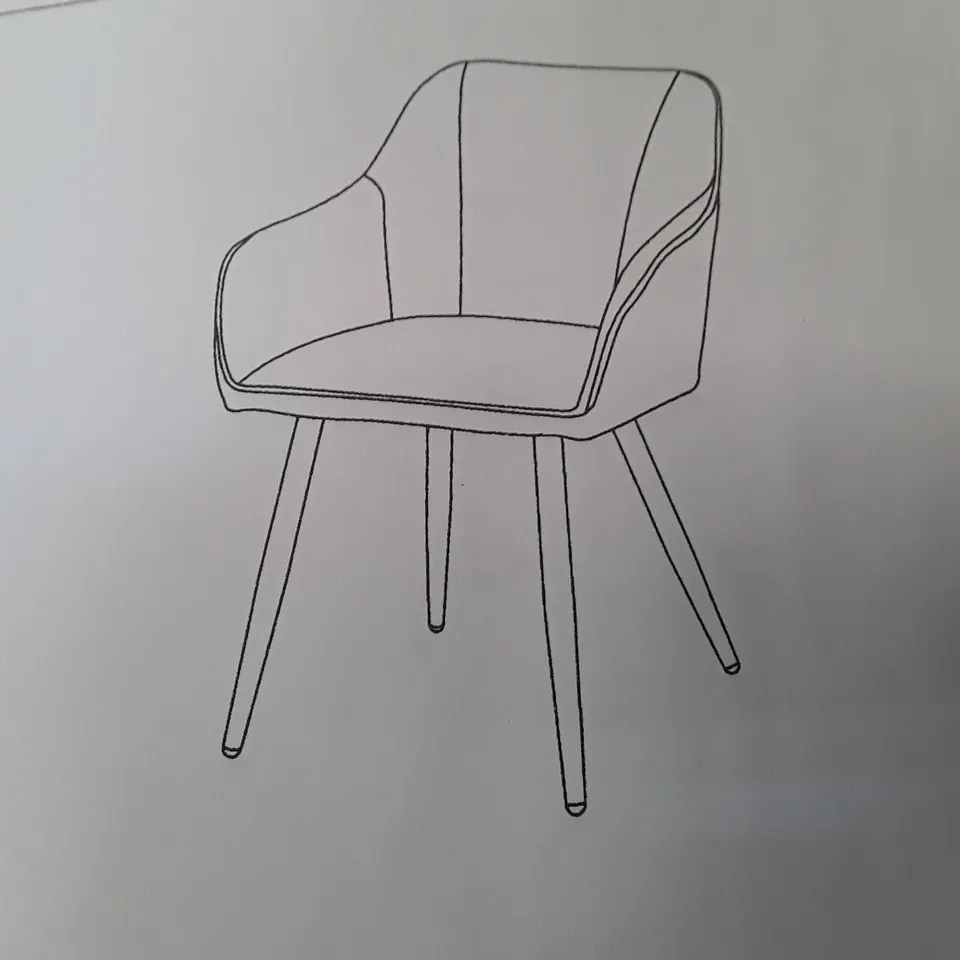 BOXED PAIR CREAM DINING CHAIRS 