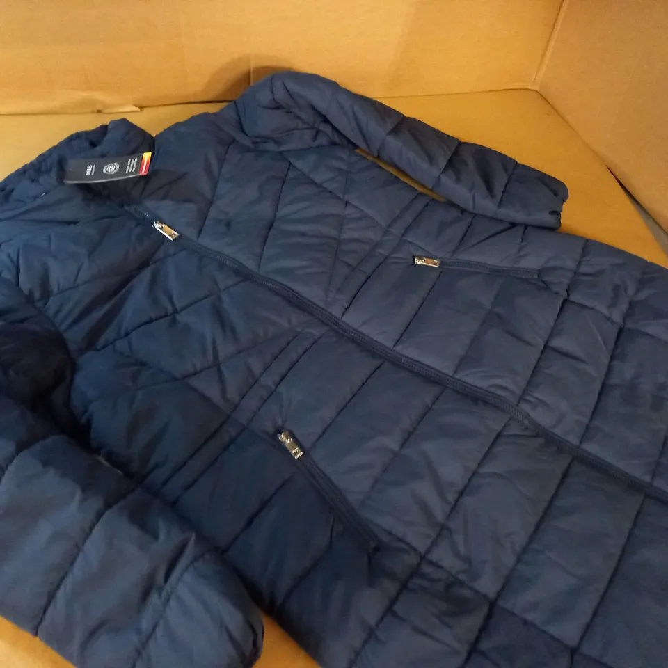 M&S THERMOWARMTH BLUE LONGLINE COAT - 16