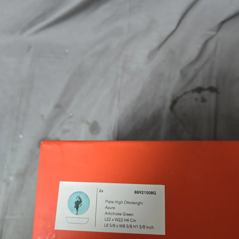 OTTOLENGHI FOR SERAX PLATE HIGH – AZURE ARTICHOKE GREEN, SET OF 2