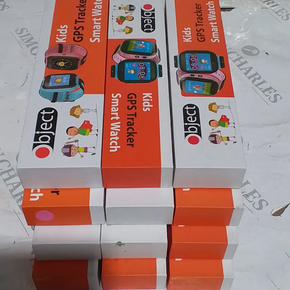 LOT OF 12 BOXED OBJECT KIDS GO'S TRACKER SMART WATCHES