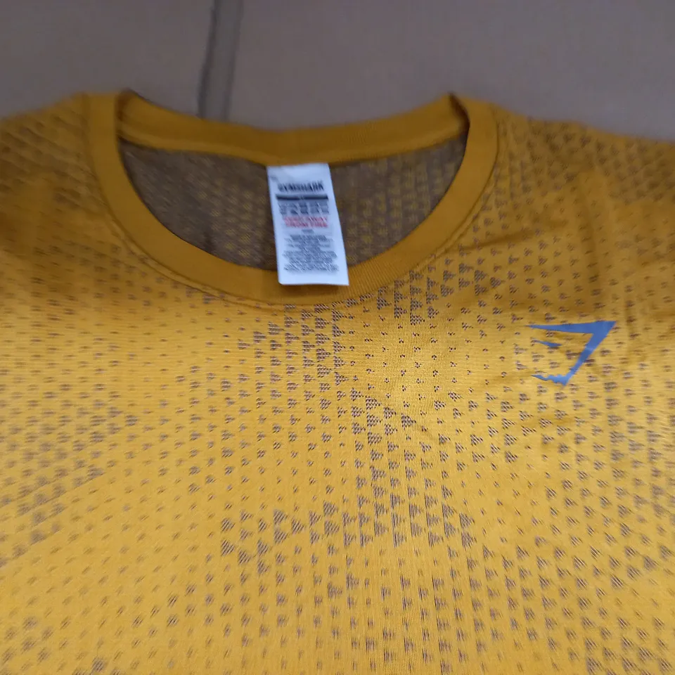 GYMSHARK MUSTARD YELLOW T-SHIRT - XL