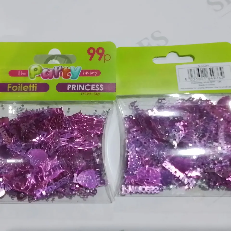 LOT OF 144 BRAND NEW 14G PACKS OF PRINCESS CONFETTI 