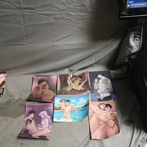 APPROXIMATELY 6 EROTIC PRINTS - 18CM X 12.5CM 