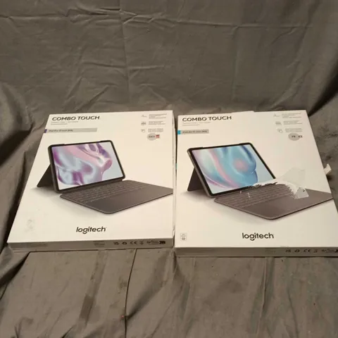 BOX OF APPROXIMATELY 15 ASSORTED LOGITECH COMBO TOUCH KEYBOARD CASES, NON UK VERSIONS