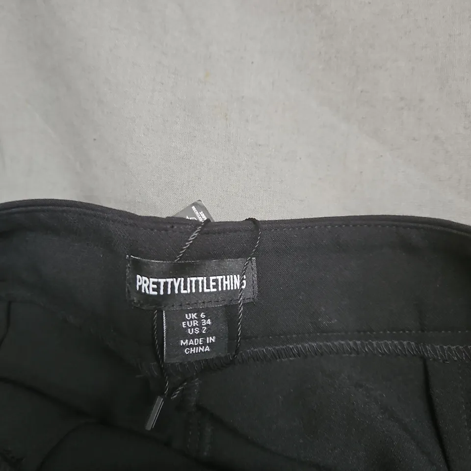 PRETTYLITTLETHING BLACK WOMEN'S TROUSERS, UK 6 (EU 34) – PLT