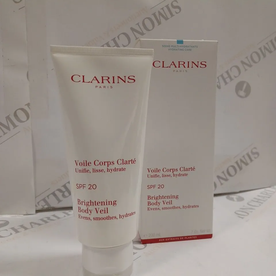 BOXED CLARINS BRIGHTENING BODY VEIL 200ml