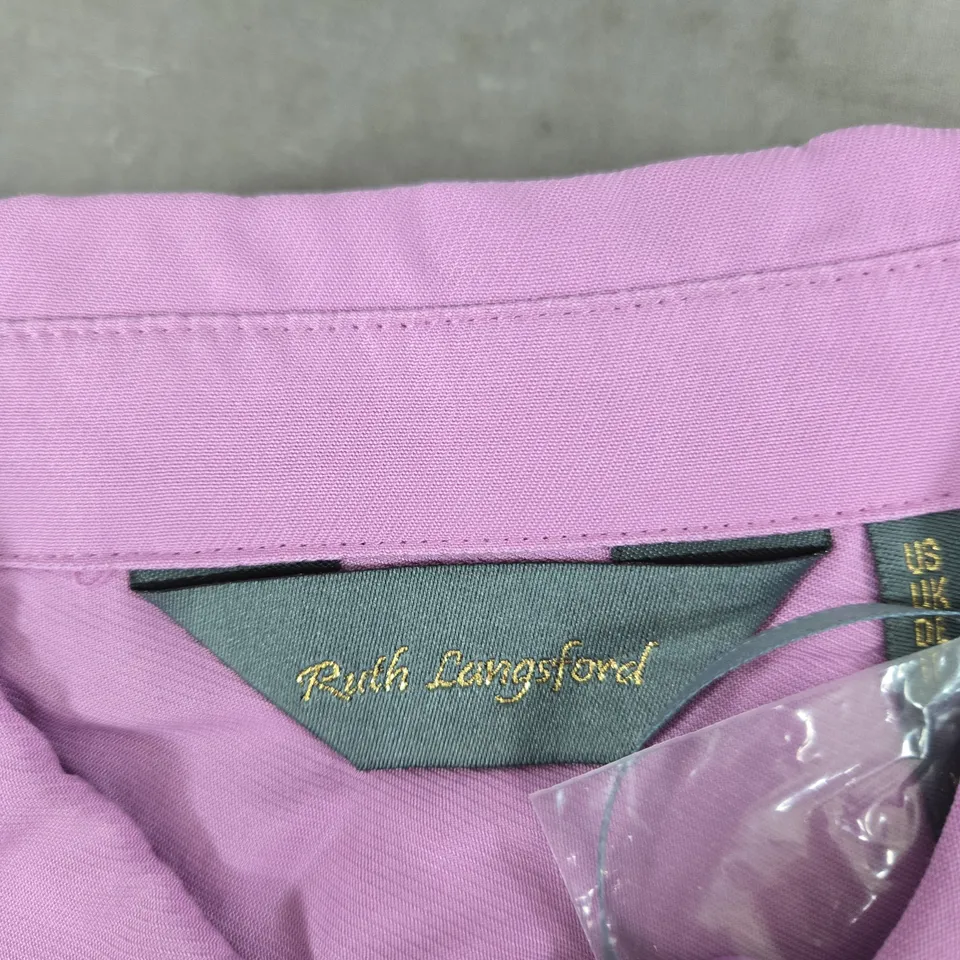 RUTH LANGFORD WOMEN'S PINK SHIRT BLOUSE – UK 10 (US 6, DE 38, IT 44)