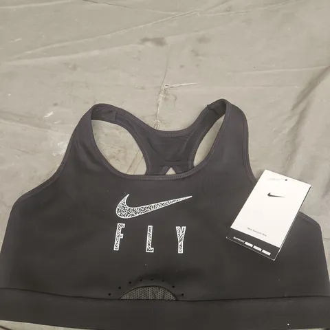 NIKE SWOOSH FLY BRA – WOMEN'S, BLACK/WHITE, SIZE S (A-C)
