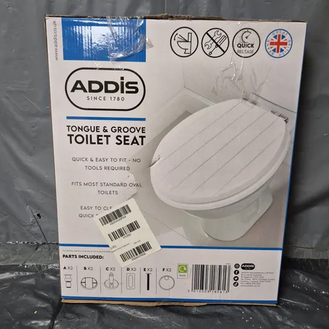 BOXED TONGUE AND GROOVE TOILET SEAT