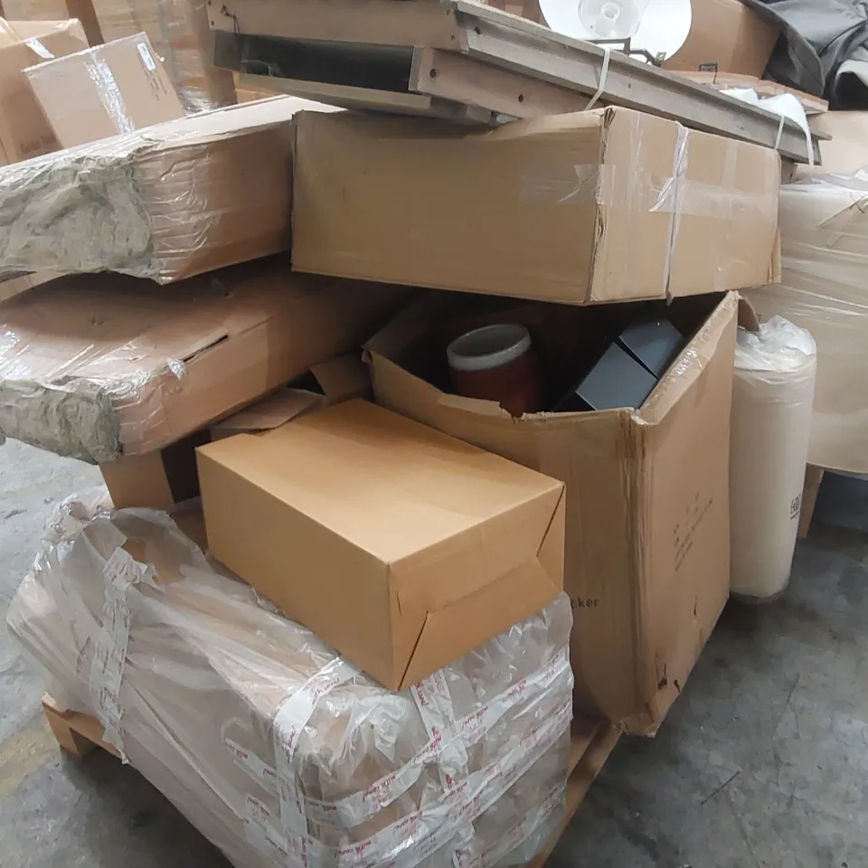 PALLET CONTAINING A VERY LARGE QUANTITY OF ASSORTED GARDEN/HOME FURNITURE AND DECORATION PARTS