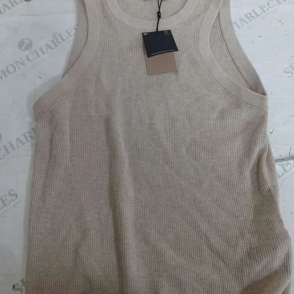 MASSIMO DUTTI LIGHT BROWN VEST - MEDIUM