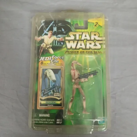 STAR WARS BATTLE DROID ACTION FIGURE IN POWER OF THE JEDI BLISTER CARD