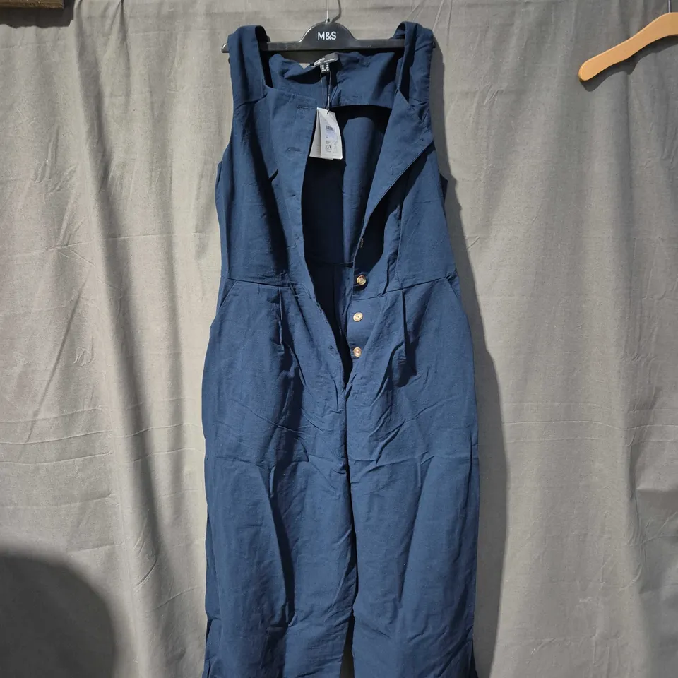 NOBODY'S CHILD NAVY JUMPSUIT, WOMEN'S UK 18 (EU 46, USA 14) – MADE IN ROMANIA