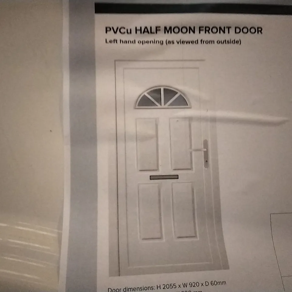 PVCU HALF MOON FRONT DOOR LEFT HAND OPENING 2055 X 920 X 60MM
