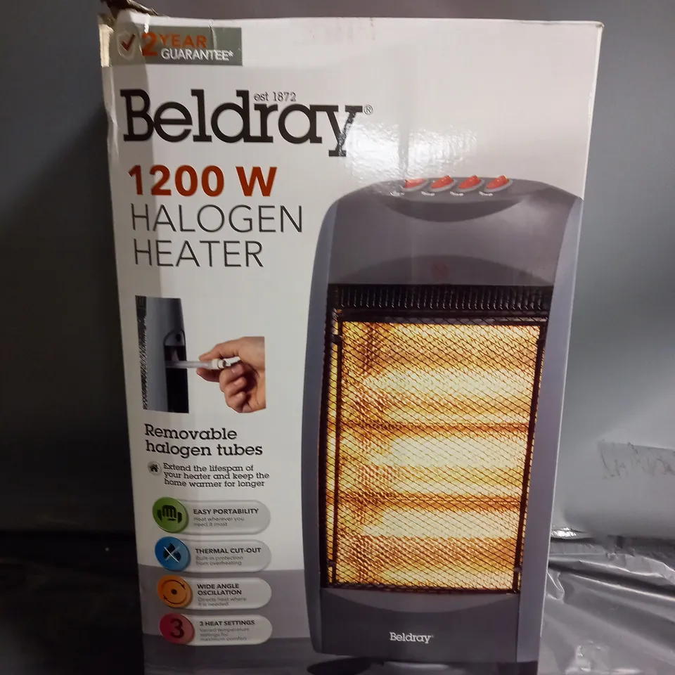 BOXED VELDRAY 1200W HALOGEN HEATER