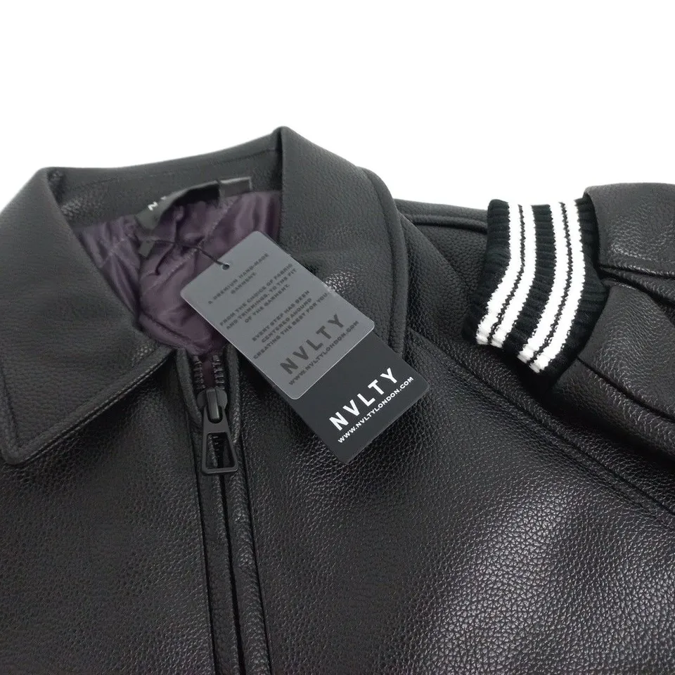 NVLTY AVIATOR JACKET IN BLACK - MEDIUM