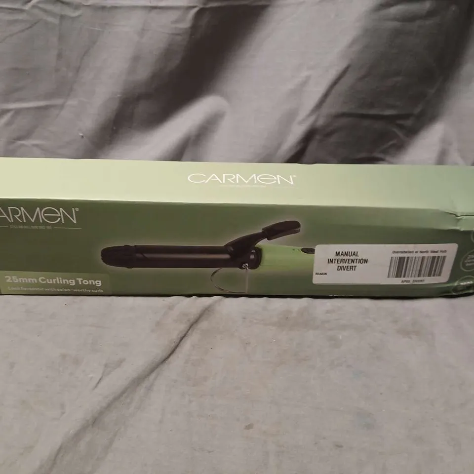 BOXED AND SEALED CARMEN 25MM CURLING TONG – HAIR STYLING TOOL