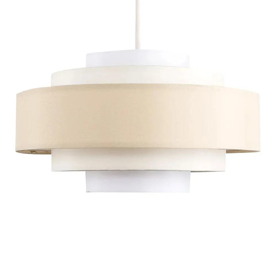 BOXED 19CM H LINEN DRUM PENDANT SHADE (CLIP ON)