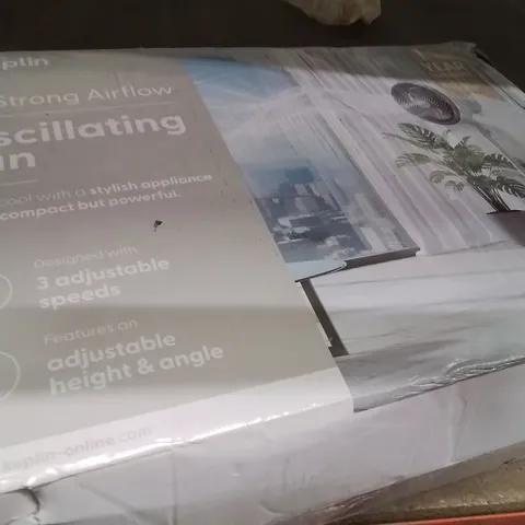 BOXED KEPLIN 10" WHITE OSCILLATING FAN