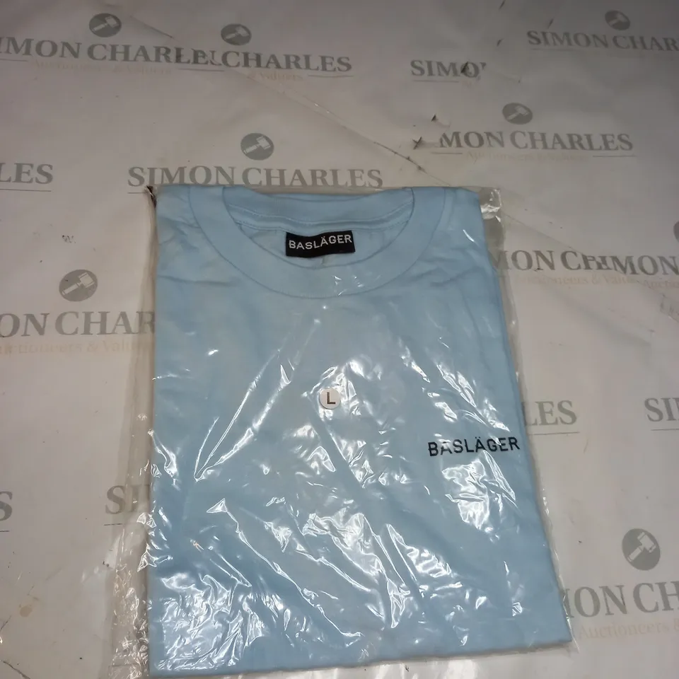 LIGHT BLUE BASLAGER T-SHIRT SIZE L 
