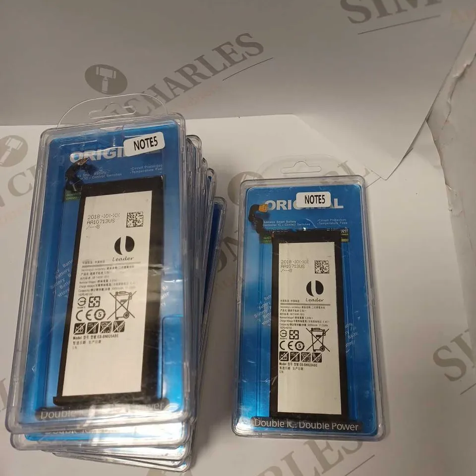 LOT OF APPROX EIGHT TO INCLUDE NOTE5 DOUBLE IC. POWER BATTERY