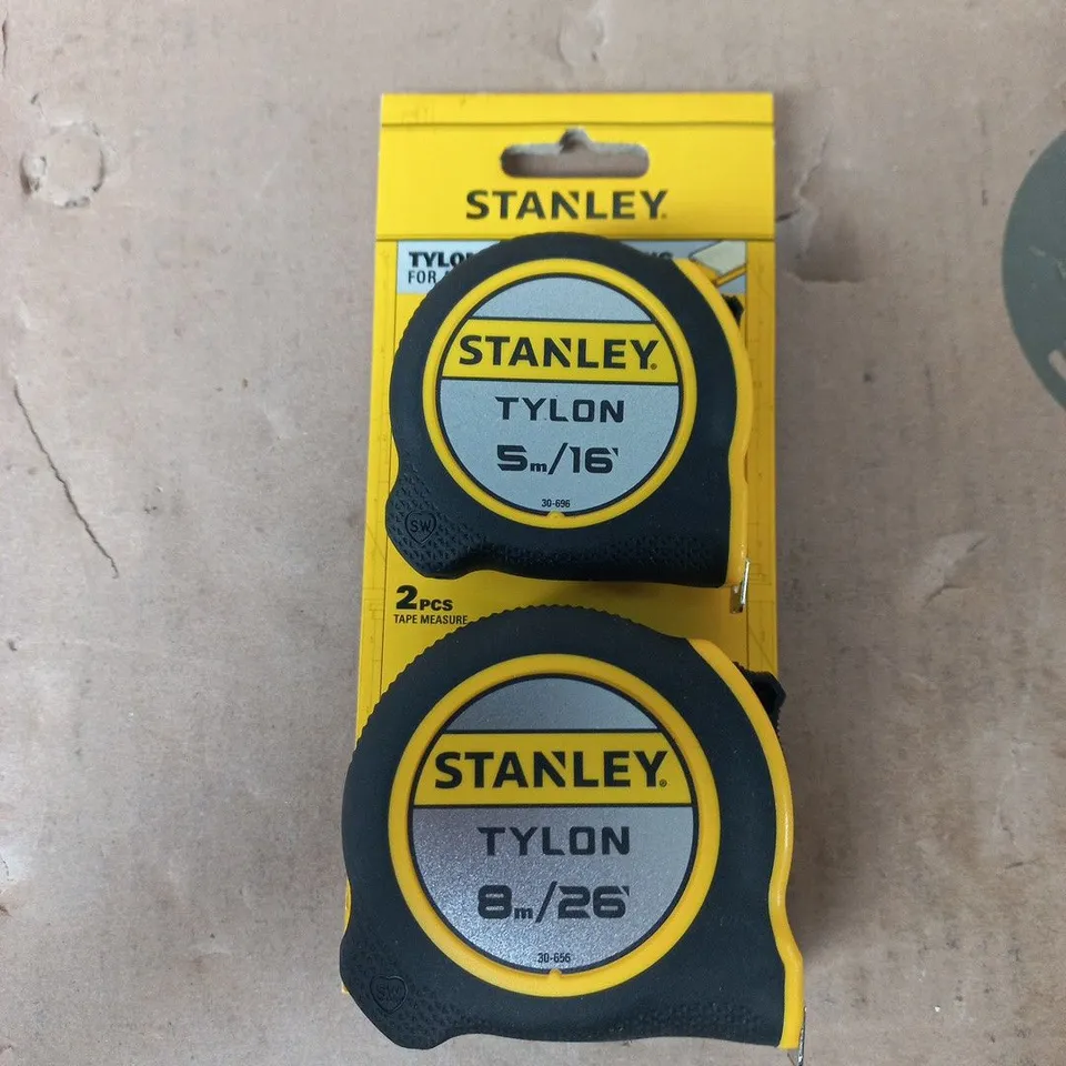 STANLEY TYLON BLADE-COATED TAPE MEASURES (2 PCS) – 5M/16FT & 8M/26FT
