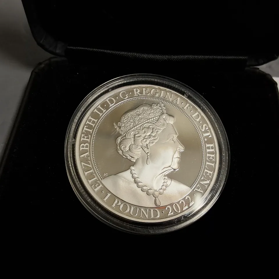 EAST INDIA COMPANY PLATINUM JUBILEE 1OZ SILVER PROOF COIN