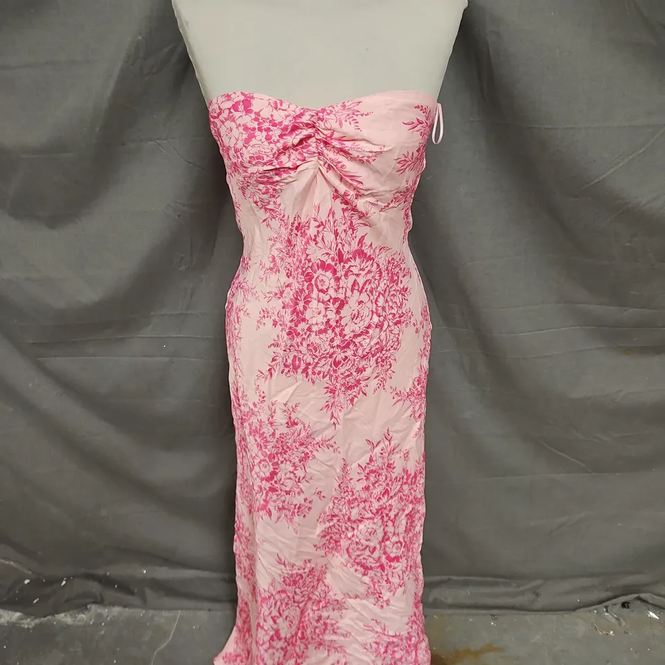 NOBODY'S CHILD RUBY MIDI DRESS PINK FLORAL SIZE 10