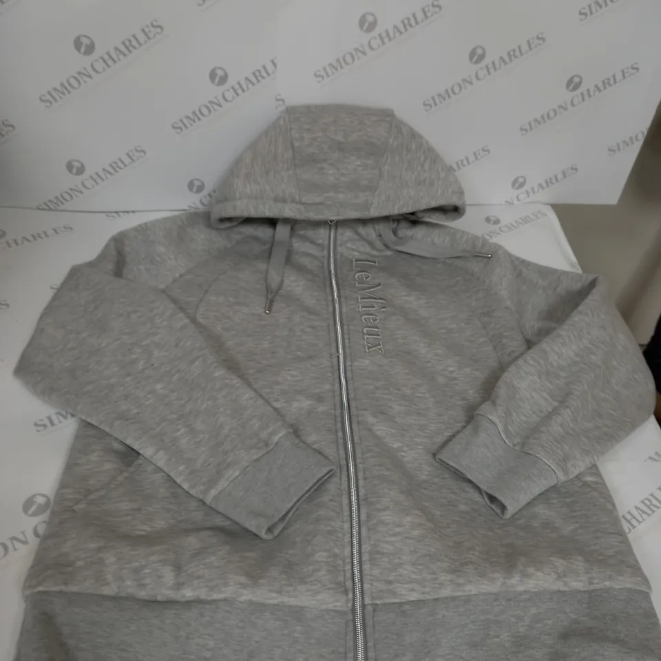 LE MIEUX LIGHT GREY HOODIE SIZE 18
