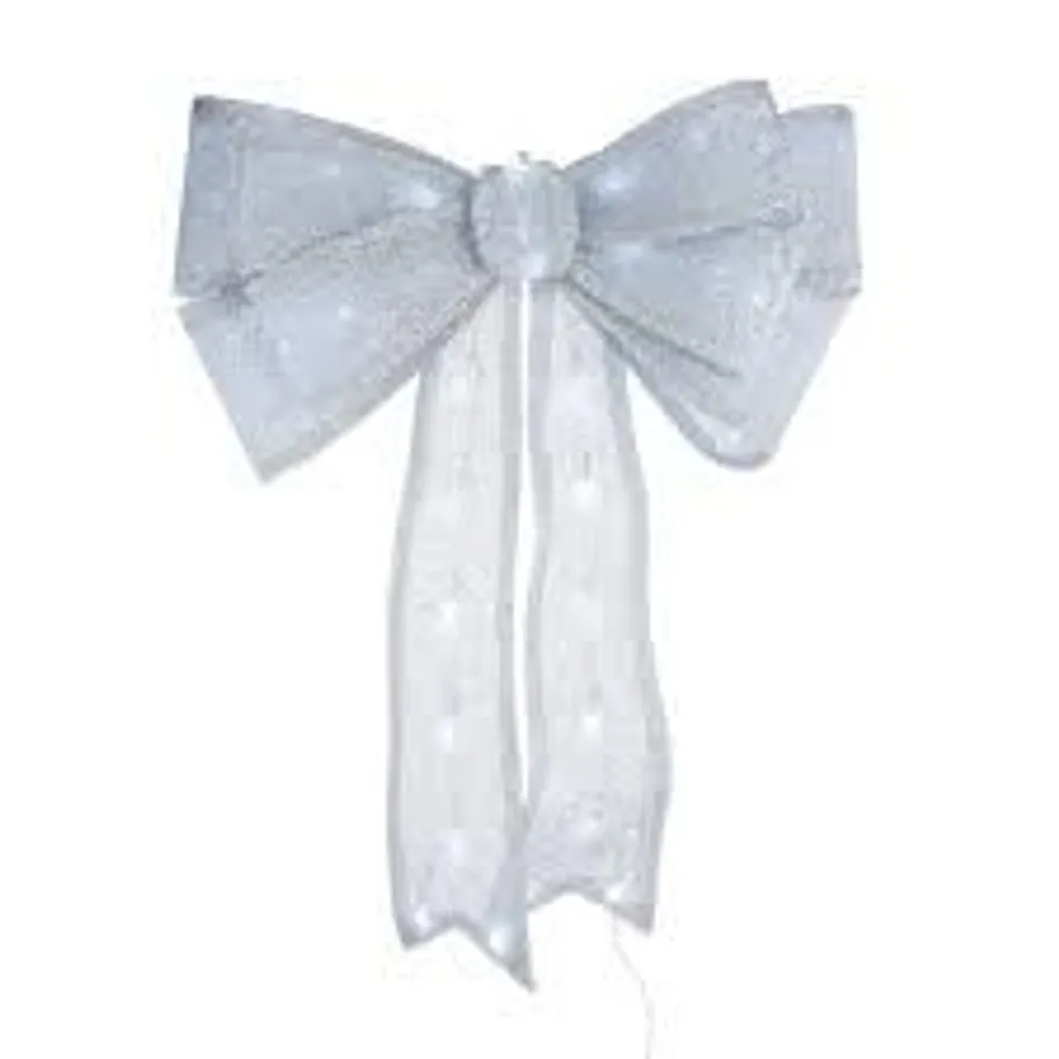 FESTIVE LARGE PRE-LIT DOOR BOW