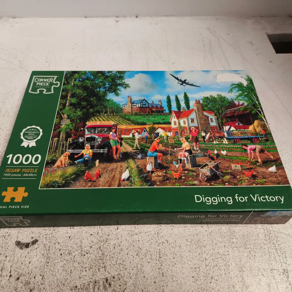 CORNER PIECE 1000-PIECE JIGSAW PUZZLE – DIGGING FOR VICTORY