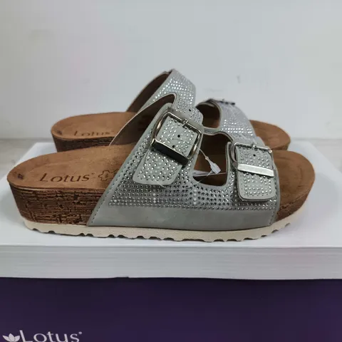 BOXED PAIR OF LOTUS SILVER SANDALS – WOMEN'S - UK SIZE 4
