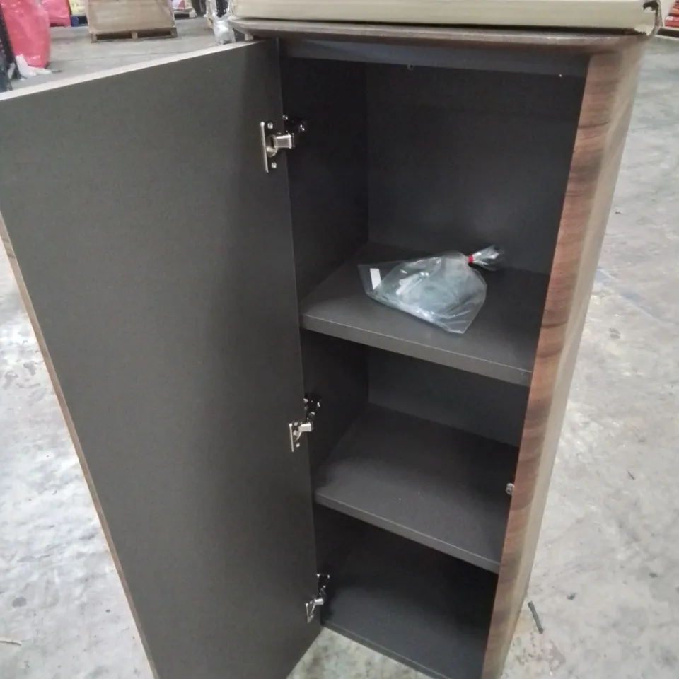 CALYPSO PETRA TALL WALL UNIT IN FLUTED PERSIAN WALNUT - 470X370X1230MM