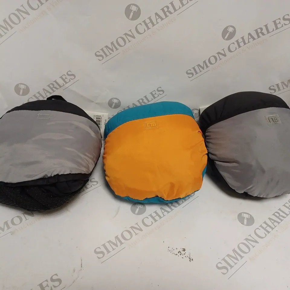 3 X MOTHERCARE COMPACT COSYTOES IN ASSORTED COLOURS 