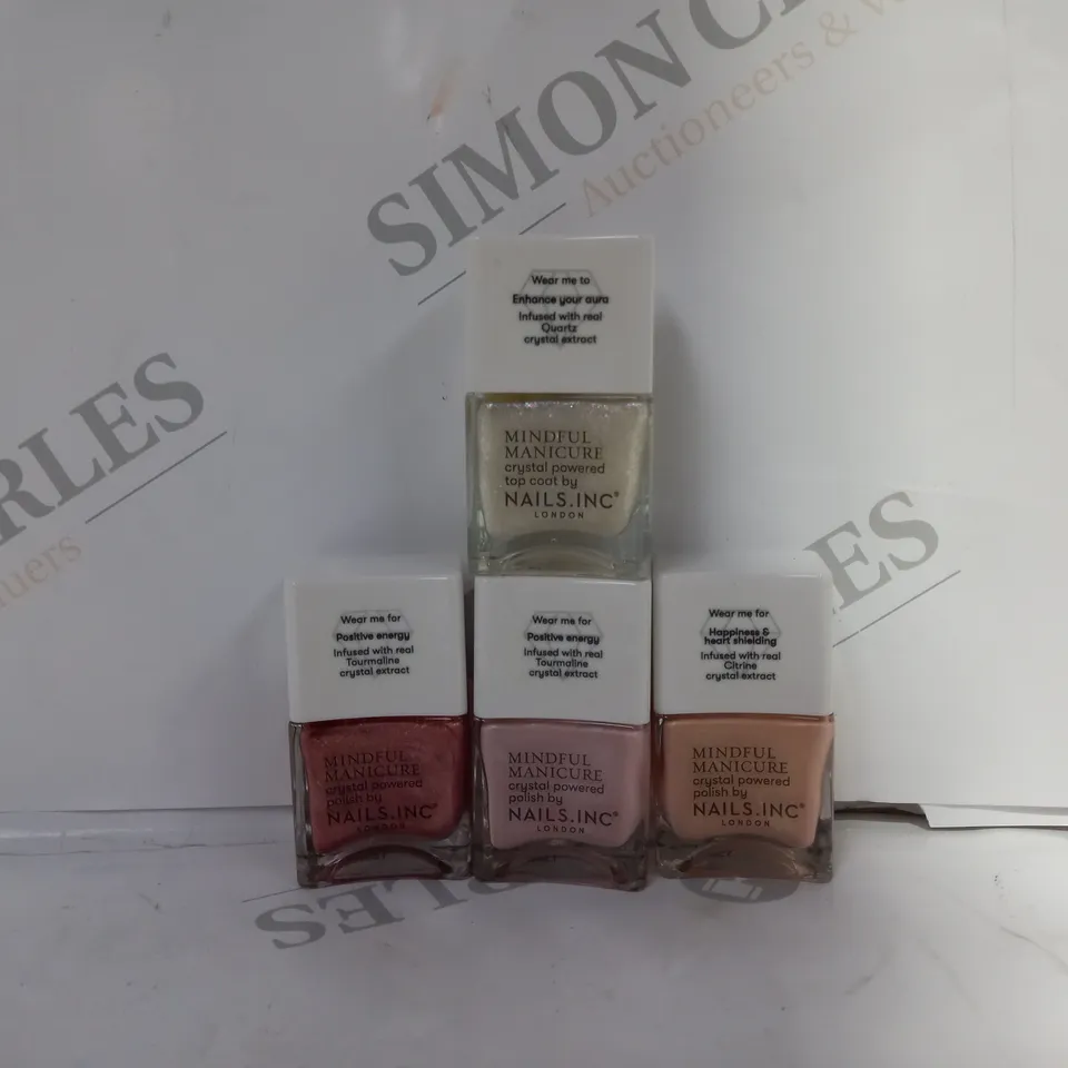 SET OF 4 NAILS.INC LONDON TO INCLUDE - BETTER TOGETHER - BE THE ENERGY - GOOD VIBES ONLY