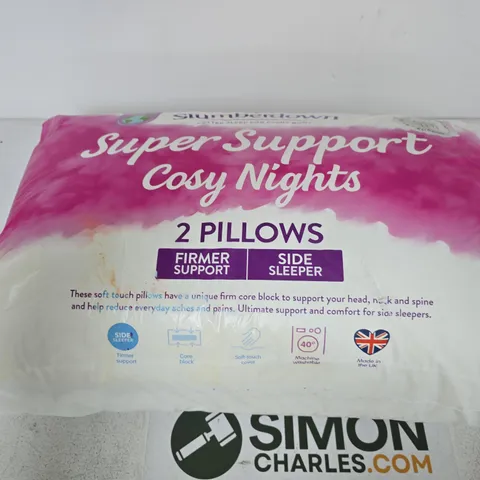 SLUMBERDOWN SUPER SUPPORT COSY NIGHTS 2 PILLOWS
