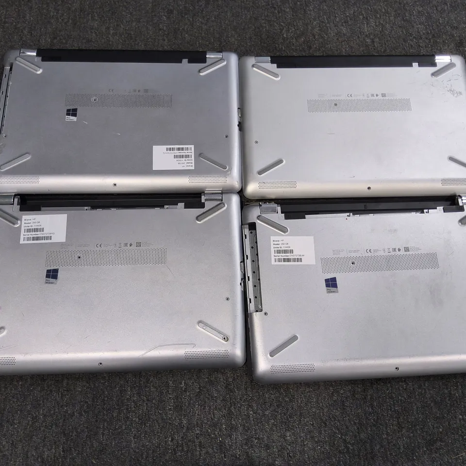 LOT OF 4 UNBOXED HP LAPTOPS TO INCLUDE MODEL 250 G6