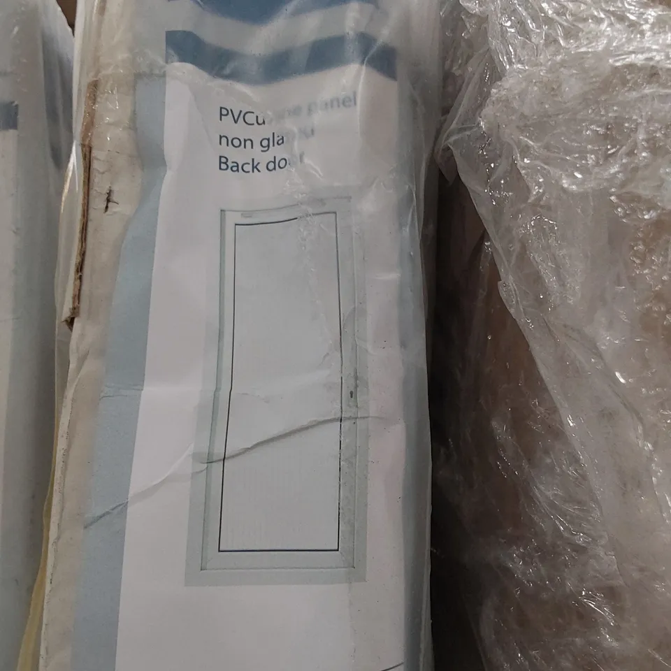 UPVC WHITE NON GLAZED BACK DOOR & FRAME LEFT HAND OPENING 2055 × 920